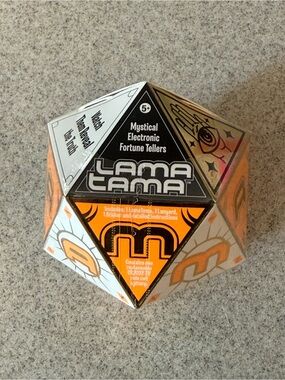 Lama Tama Mystical Electronic Fortune Teller - Orange & Silver blink box